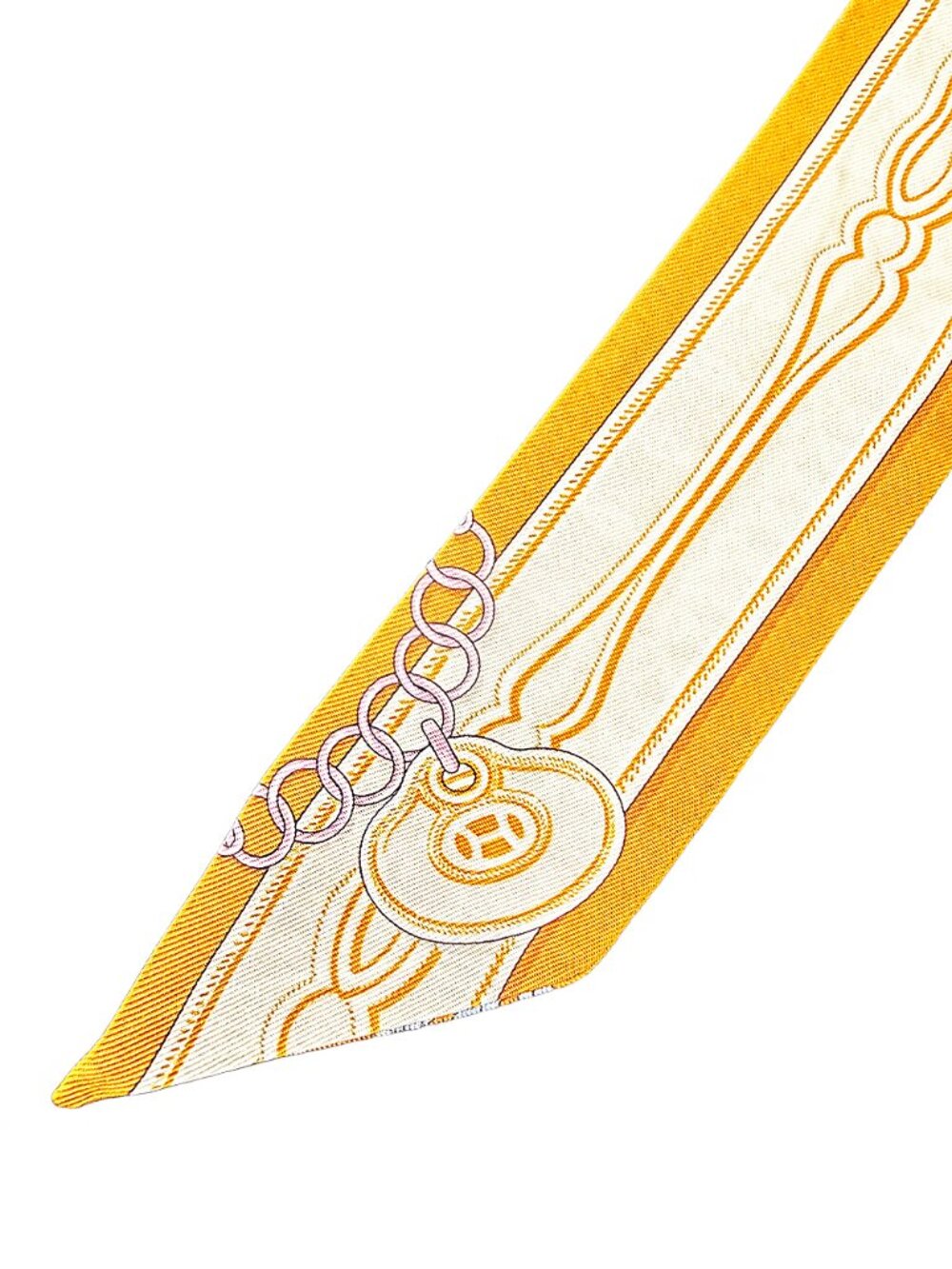 Hermès Maillons Silk Twilly Scarf - Picture 4 of 15